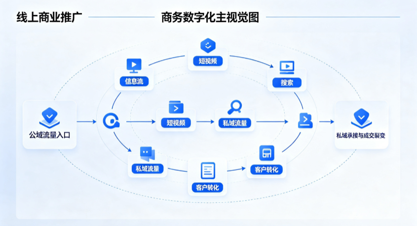 五通桥区线上商业推广怎么做？全域流量闭环搭建与低成本转化实战指南